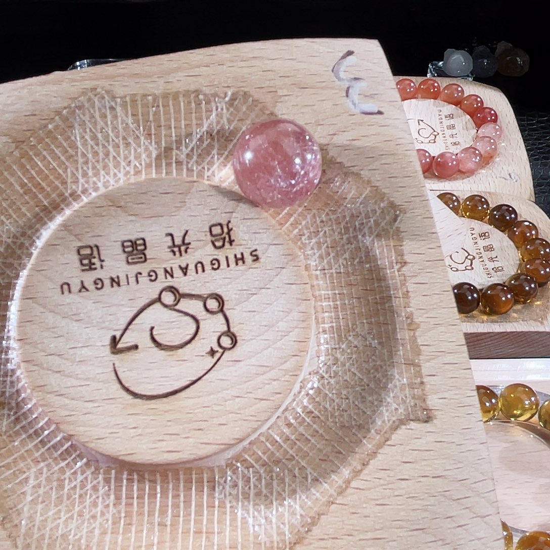 水晶未镶嵌手链红钢丝单珠15.8m不打孔