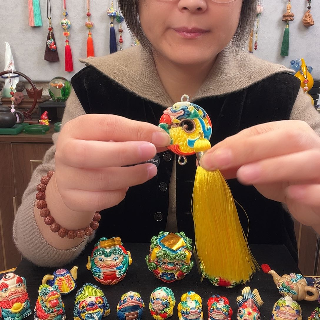 交趾陶鱼化龙挂饰