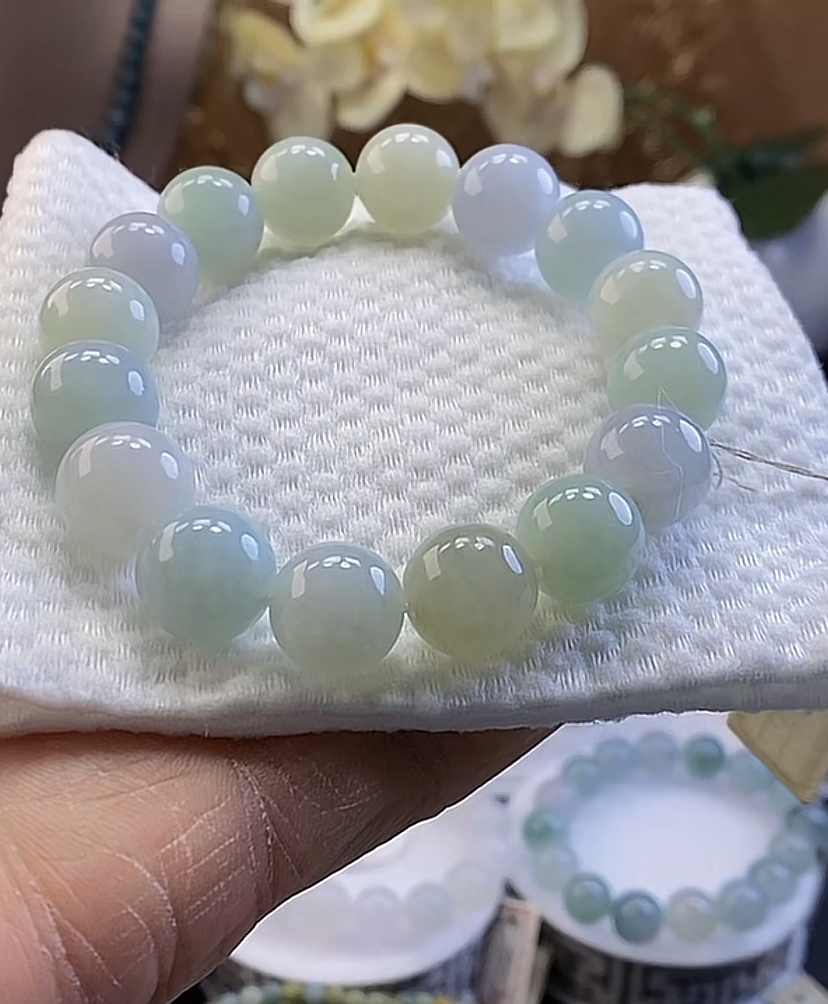 翡翠毛货手串未镶嵌