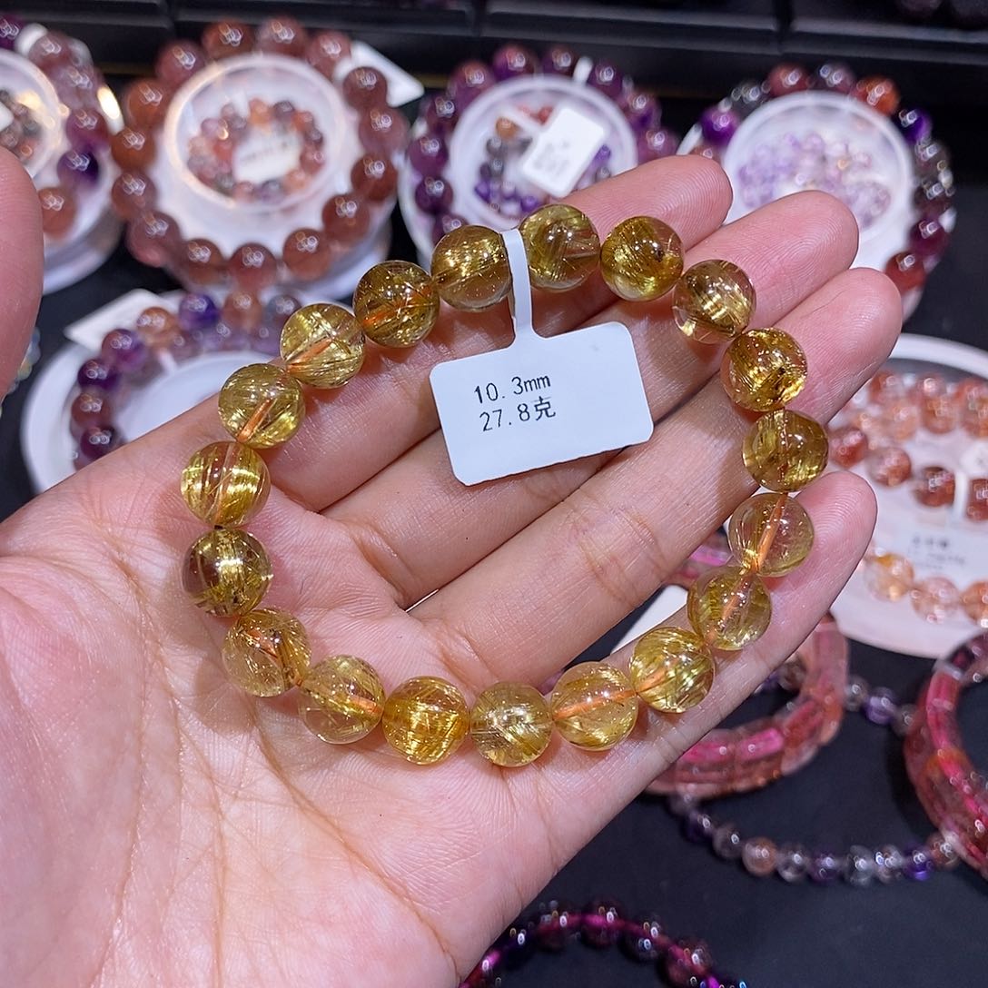 水晶手链未镶嵌10.3mm左右