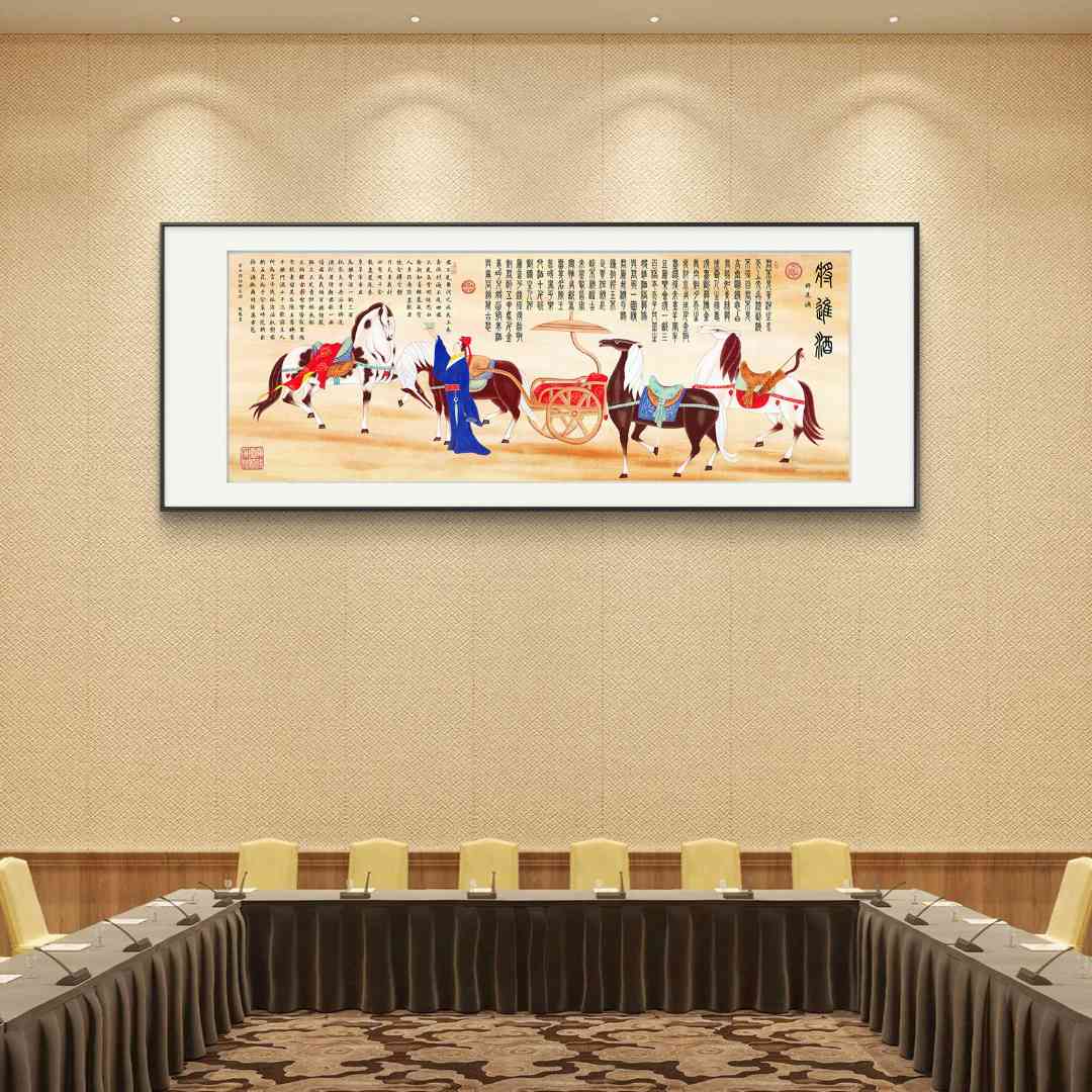 杨艺经典作品《将进酒》【拓底装裱无框】220X85CM