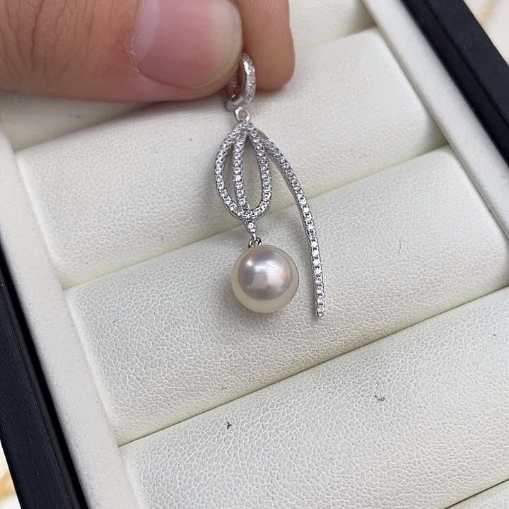海水珍珠吊坠(不含链)银S925镶嵌