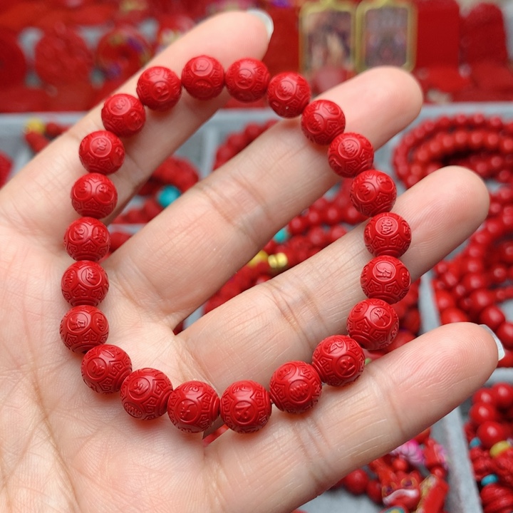 天然辰砂工艺品朱砂手串