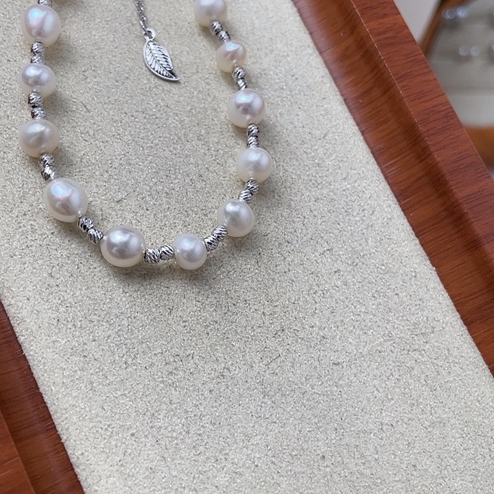 银S925镶嵌手绳淡水珍珠