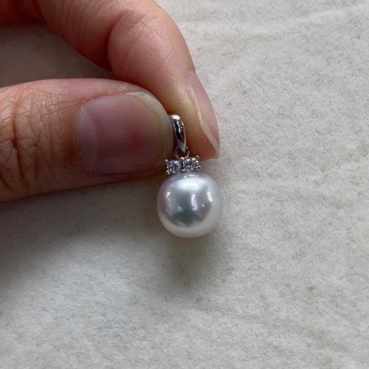 吊坠(不含链)银S925镶嵌海水珍珠10-11m 38号