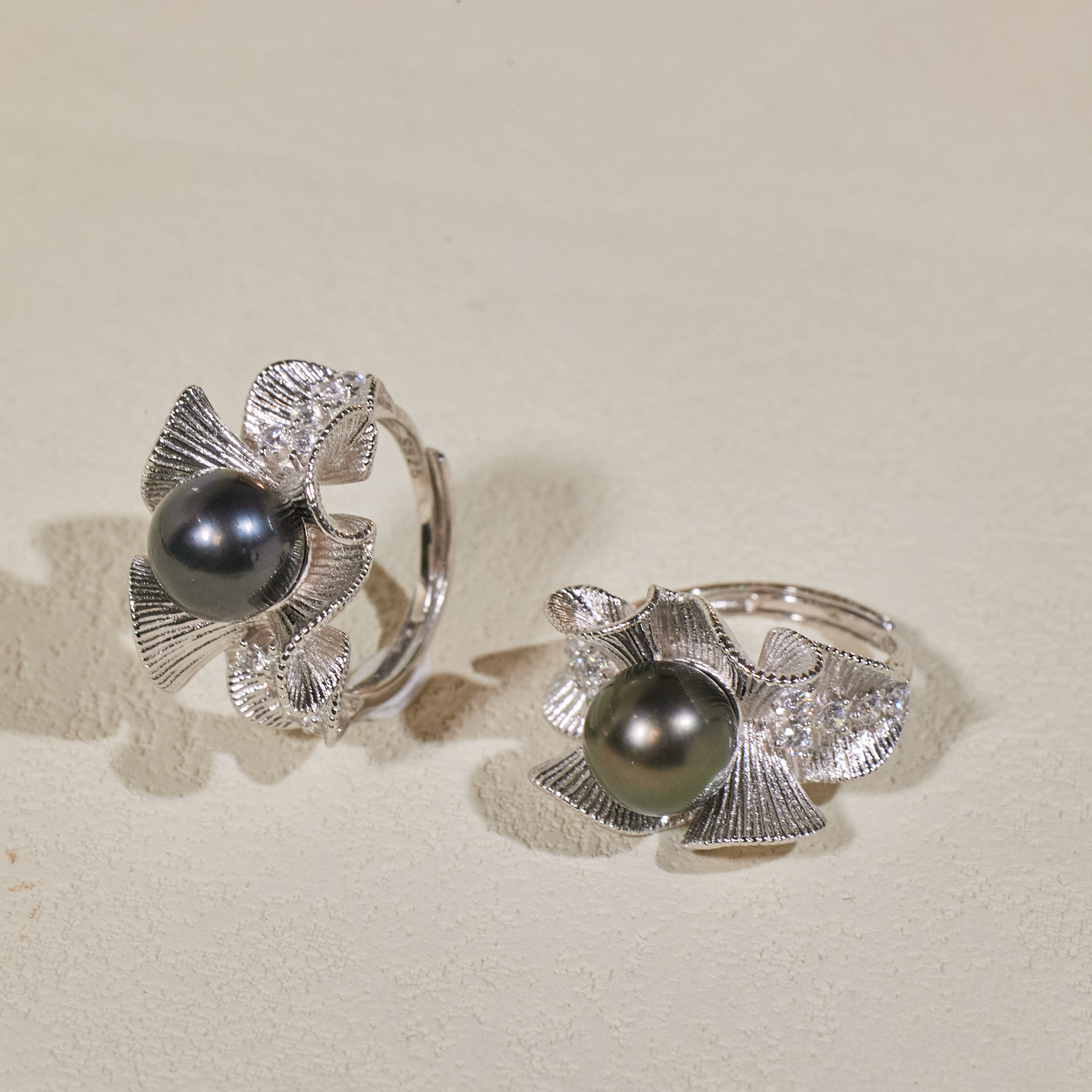 【玉峰珠宝丨安娜严选】黑珠戒指S925银【N7537】多样性发一