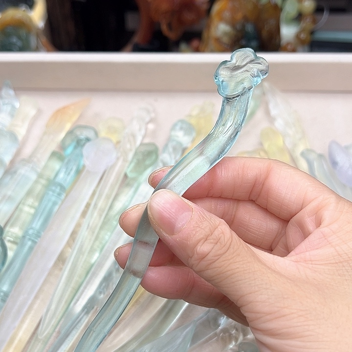 蛇纹石玉未镶嵌发簪