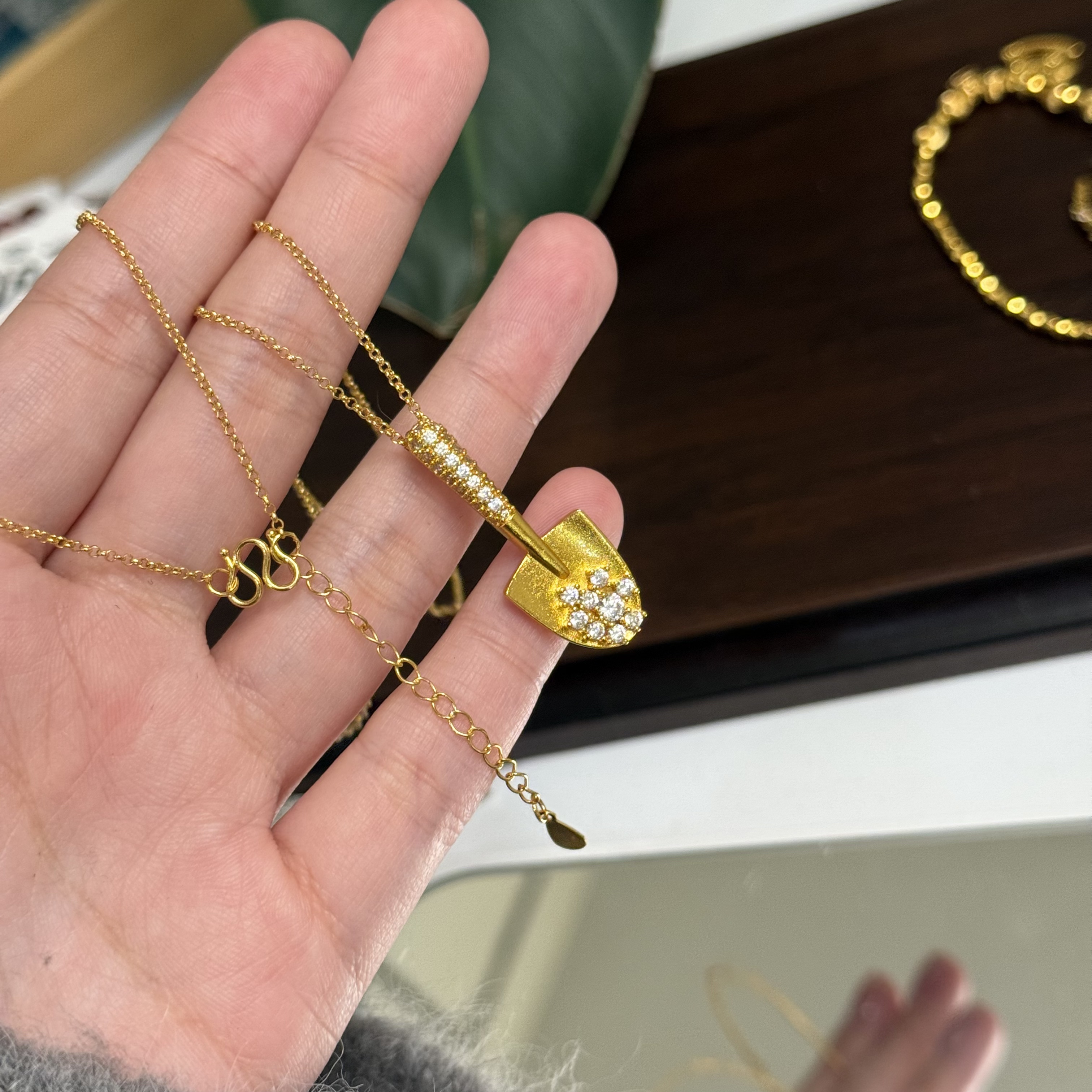 铜合金项链 2221 超高版 不易褪色设计师款金铲铲项链