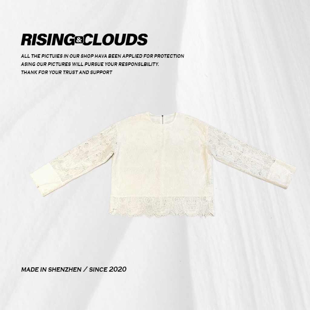 现【莎莎】显瘦深圳百搭夏季圆领镂空衬衫050359