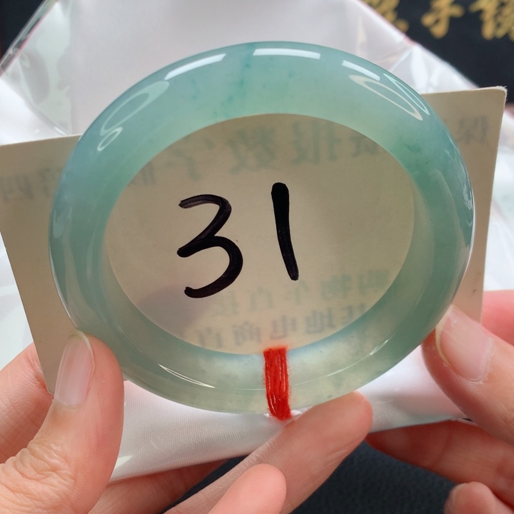 未镶嵌手镯翡翠正圈湖水绿