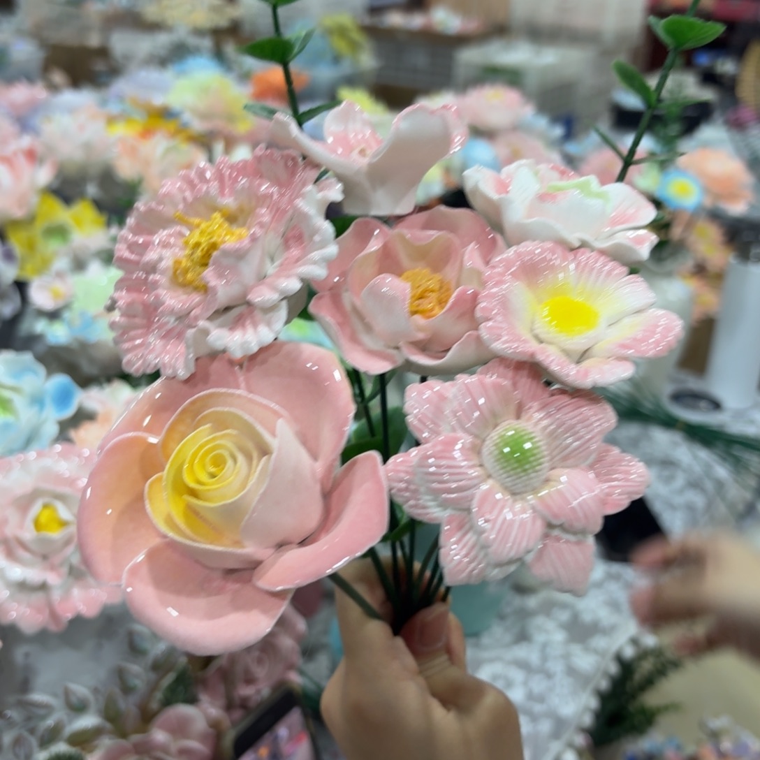 陶瓷花，拍满20发货，退款拉黑