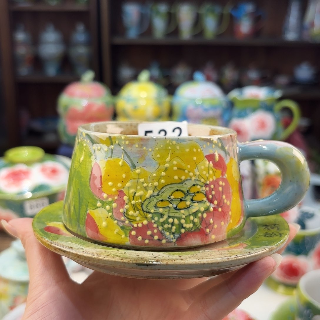 景德镇手绘高温釉下彩陶瓷茶具