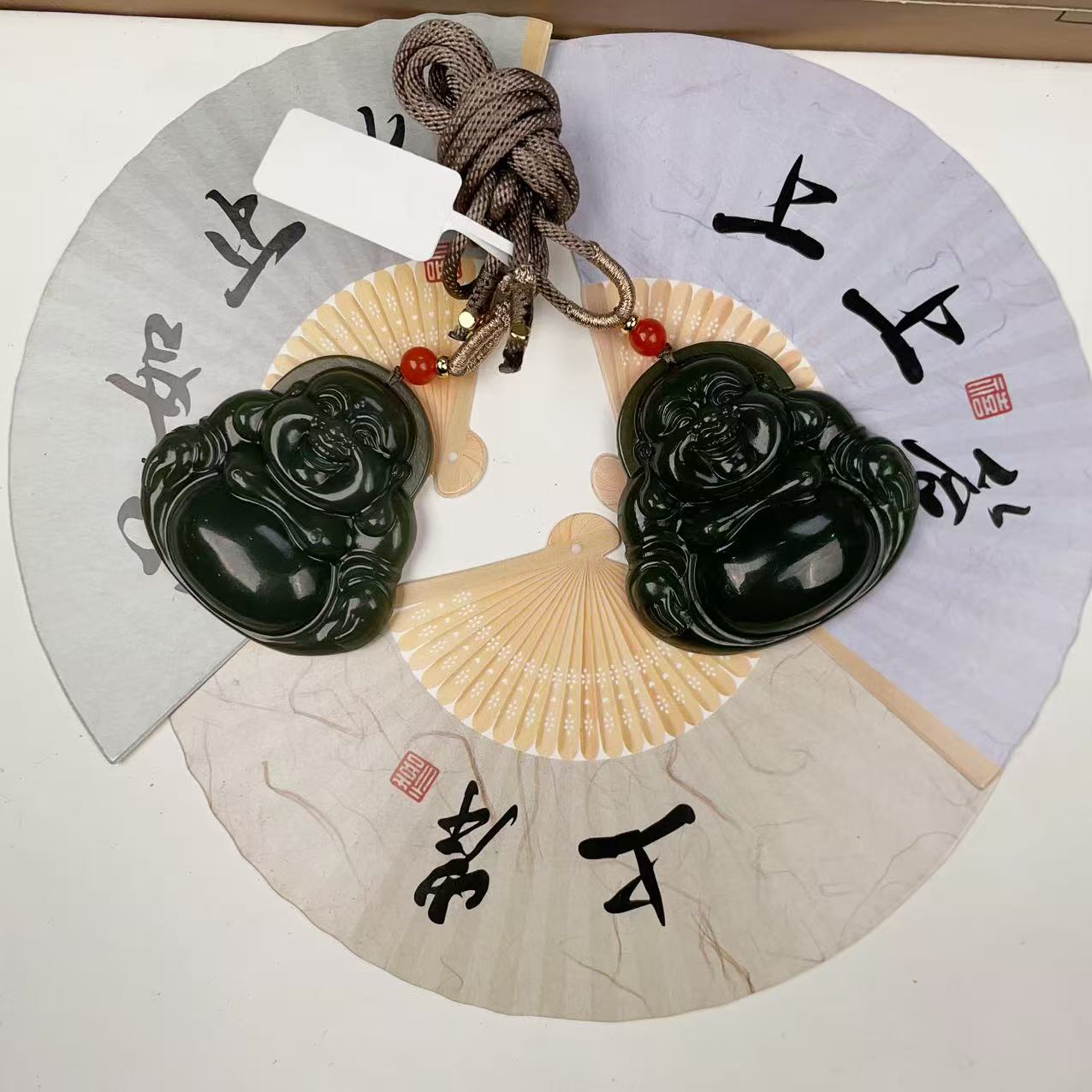 AA和田玉高冰清弥勒佛吊坠 多样性发货拍一单发一个