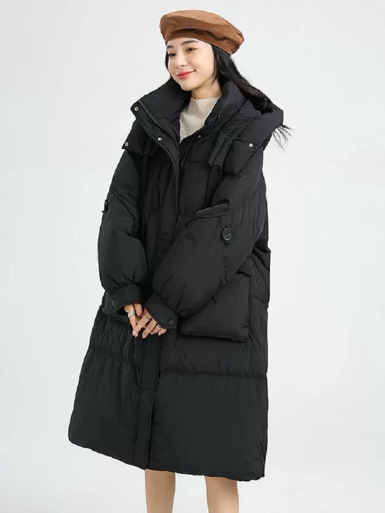 长款羽绒服女加厚外套长款