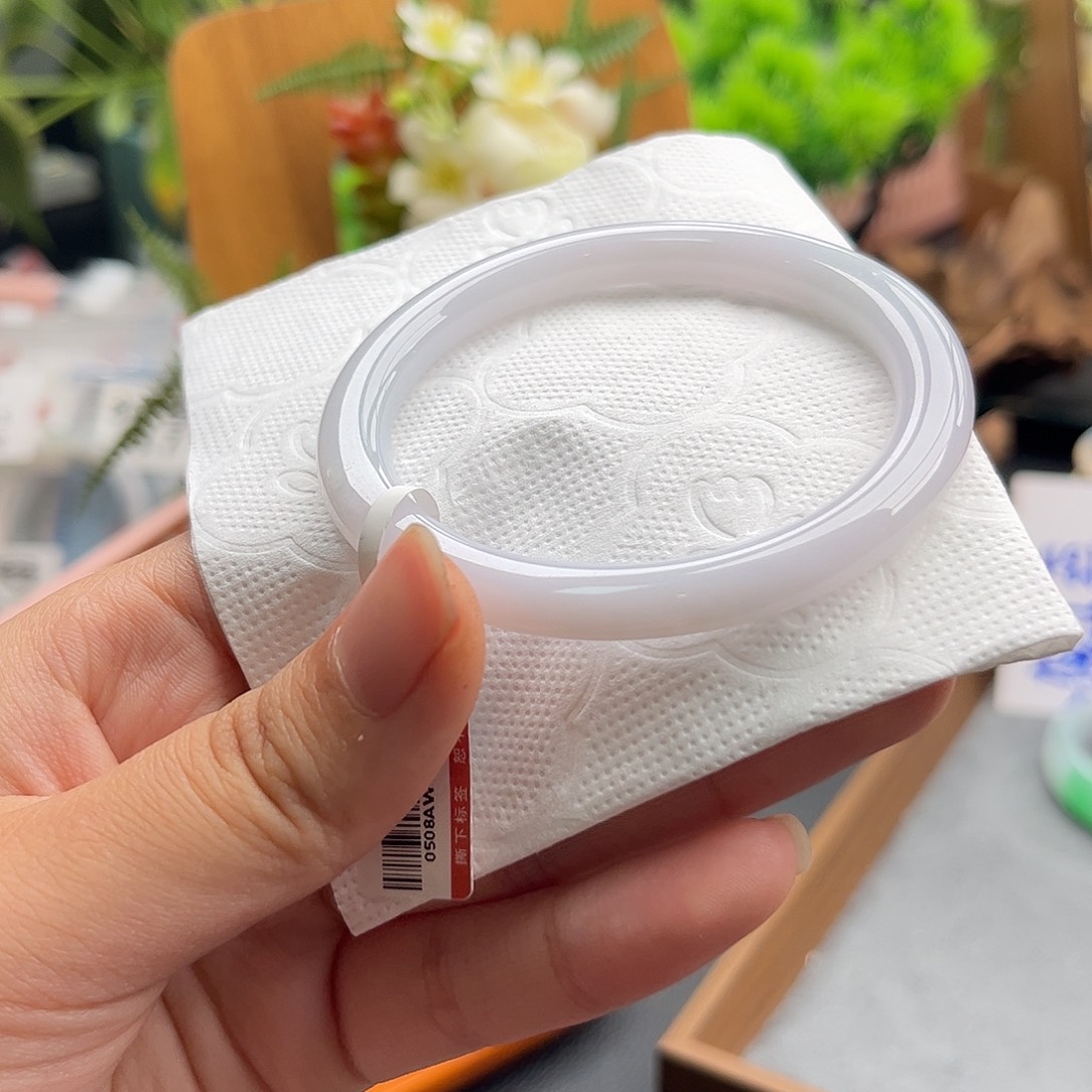 翡翠未镶嵌手镯55贵妃号12