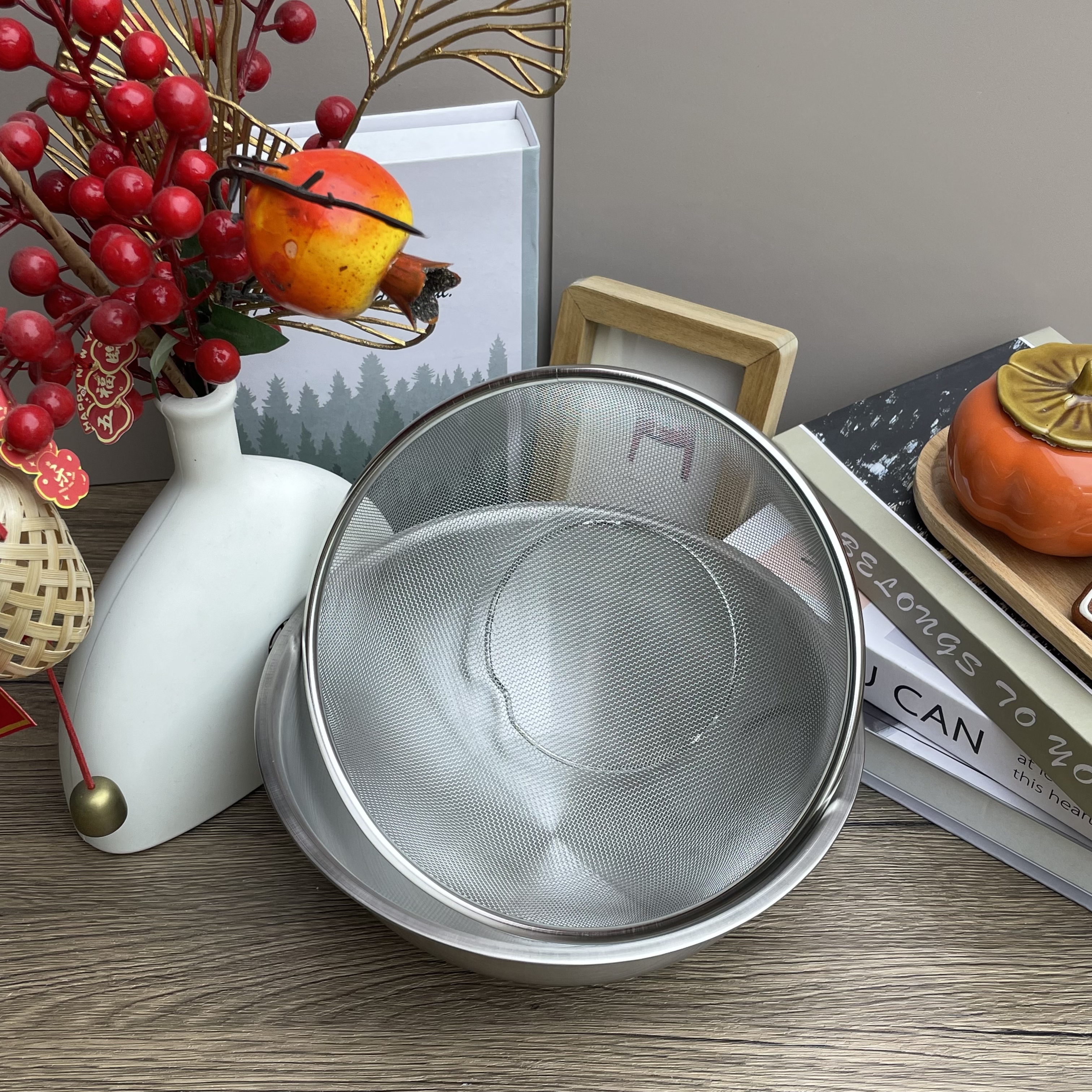 23cm无印漏网加大号家用厨房必备轻奢现代高级感【汤家限定】