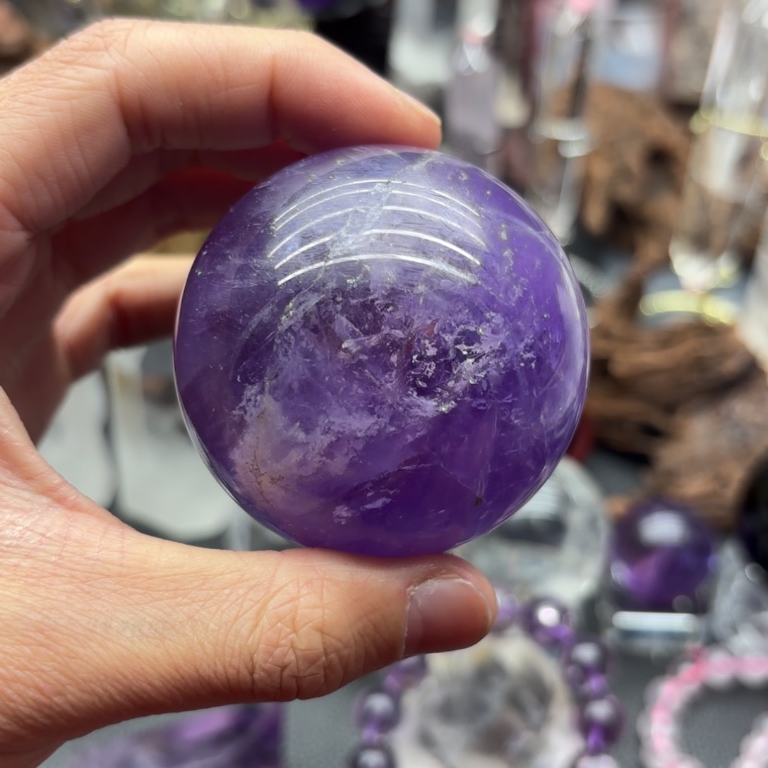 水晶摆件未镶嵌5.8cm有手感