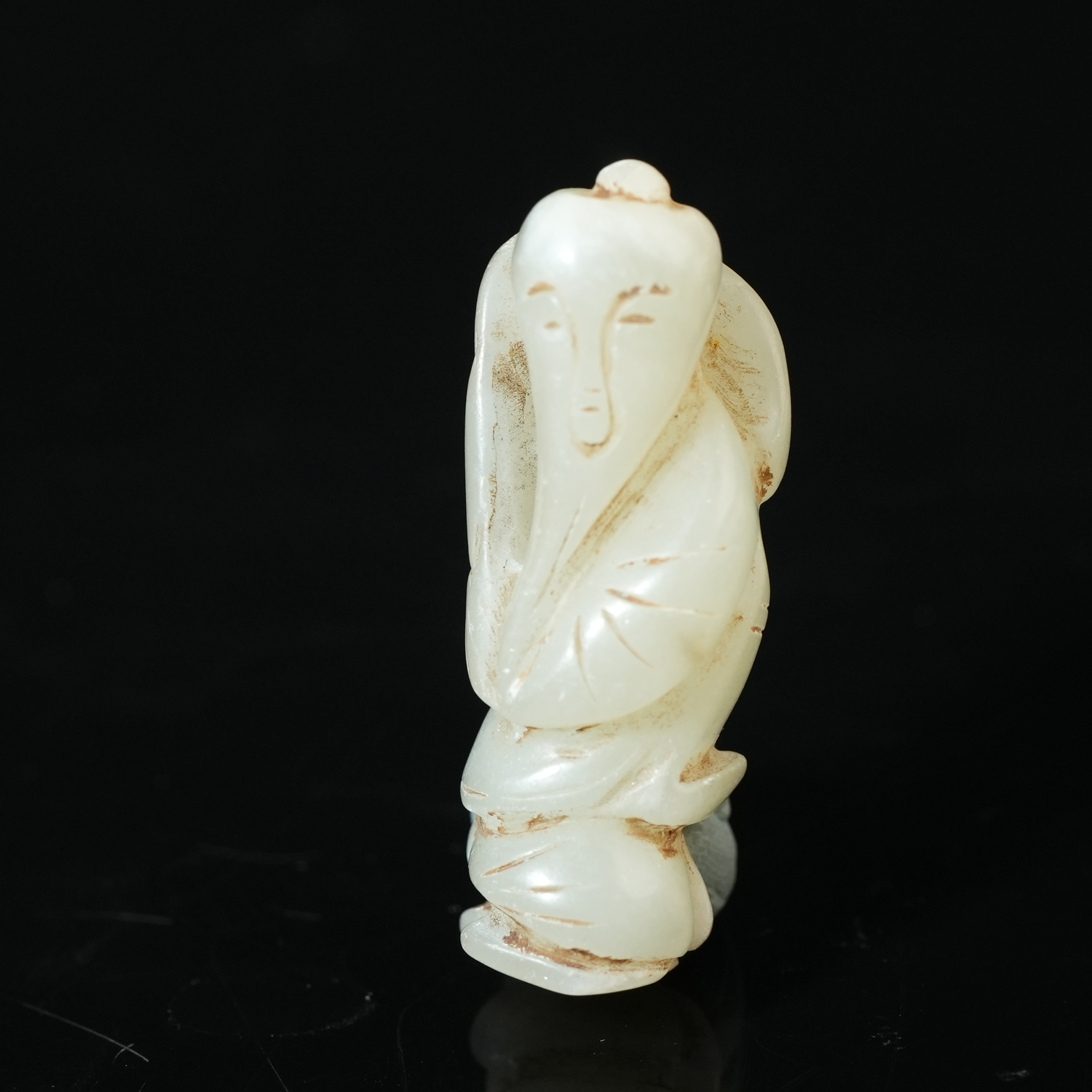 民国和田玉人物把件【华豫之门】SSM240922068