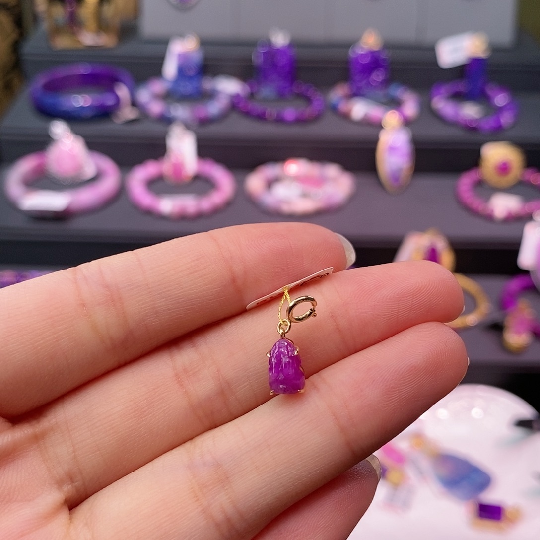 苏纪石（舒俱来）18K金镶嵌吊坠(不含链)