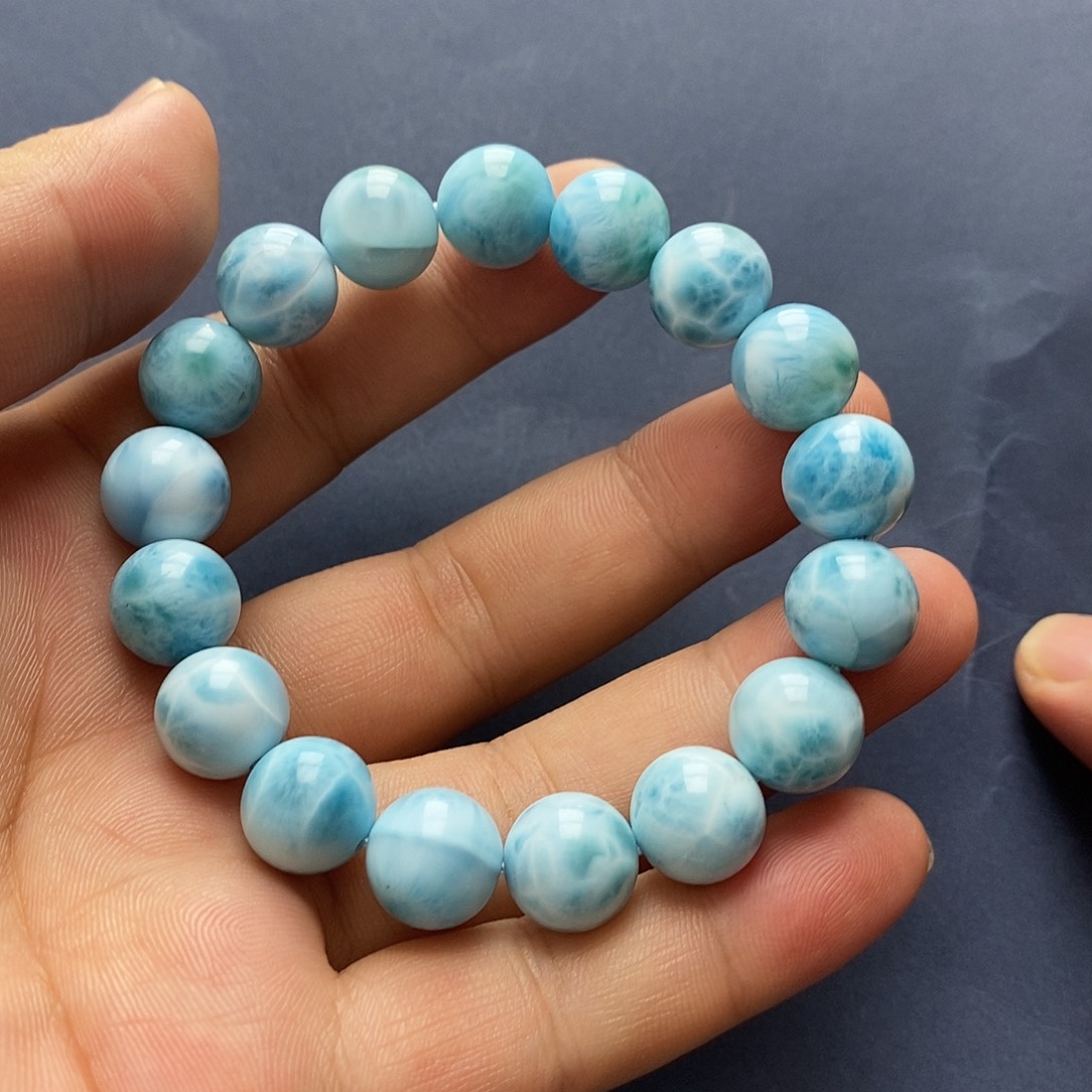针钠钙石（海纹石）未镶嵌手链手串