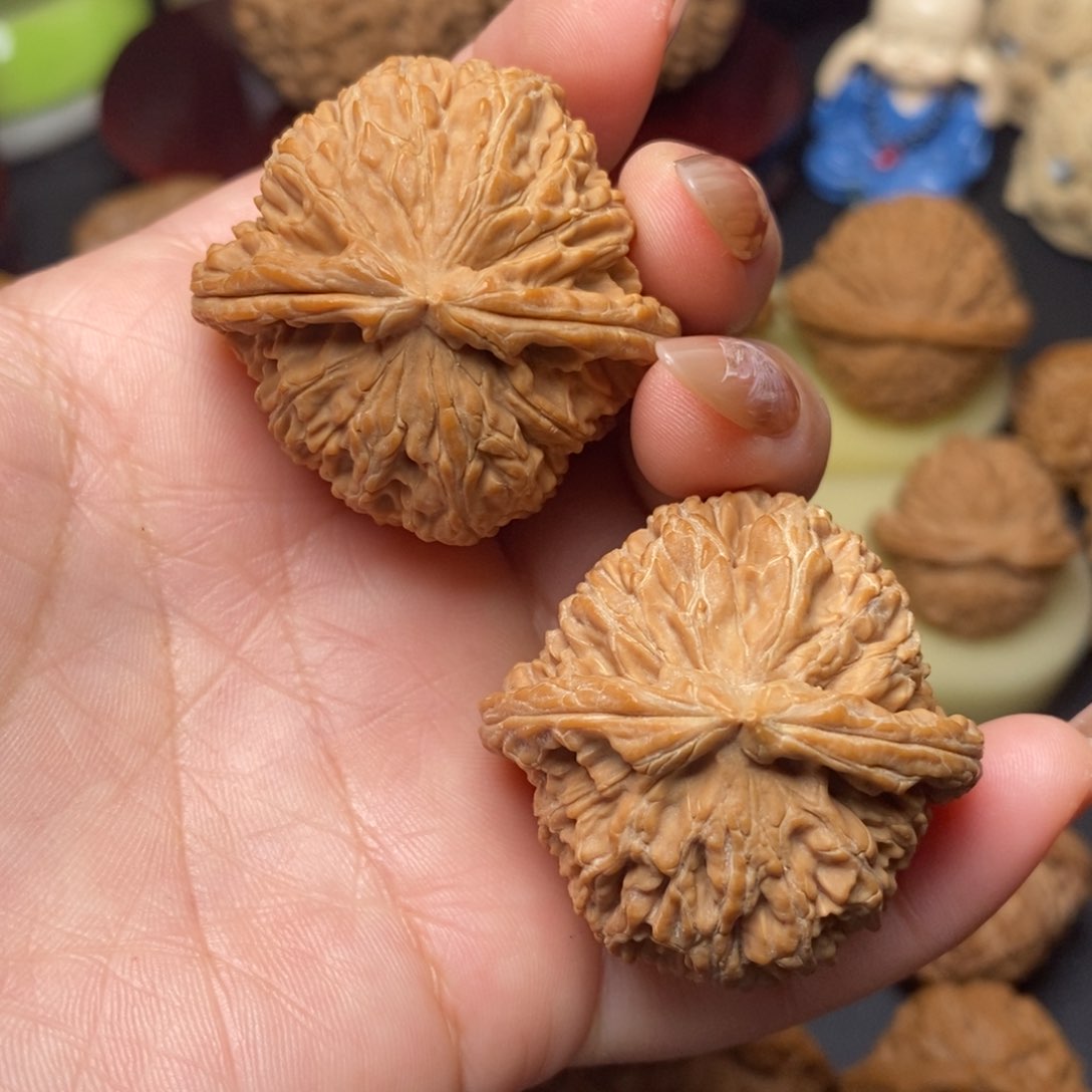 文玩核桃把件全品白狮子40