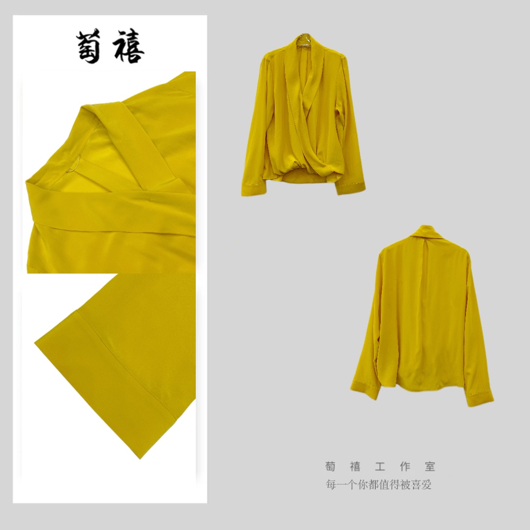 【萄禧-优雅逸韵】优雅气质时尚春秋扭结上衣KDN3033