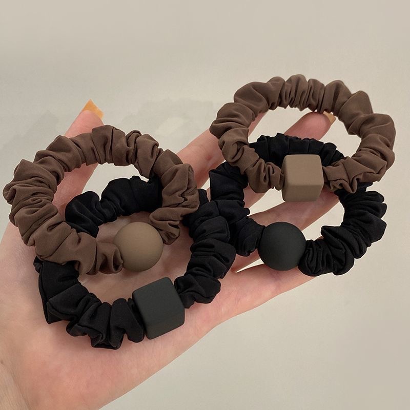 新款立体几何发绳高级感超柔面膜大肠发圈ins小众时尚高弹力头绳