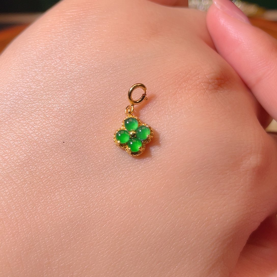 翡翠吊坠(不含链)银S925镶嵌