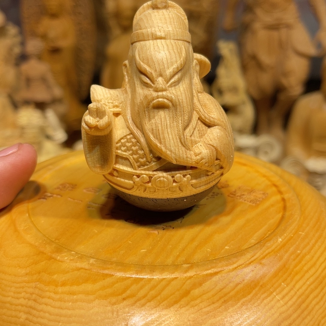 黄杨木关羽不倒翁