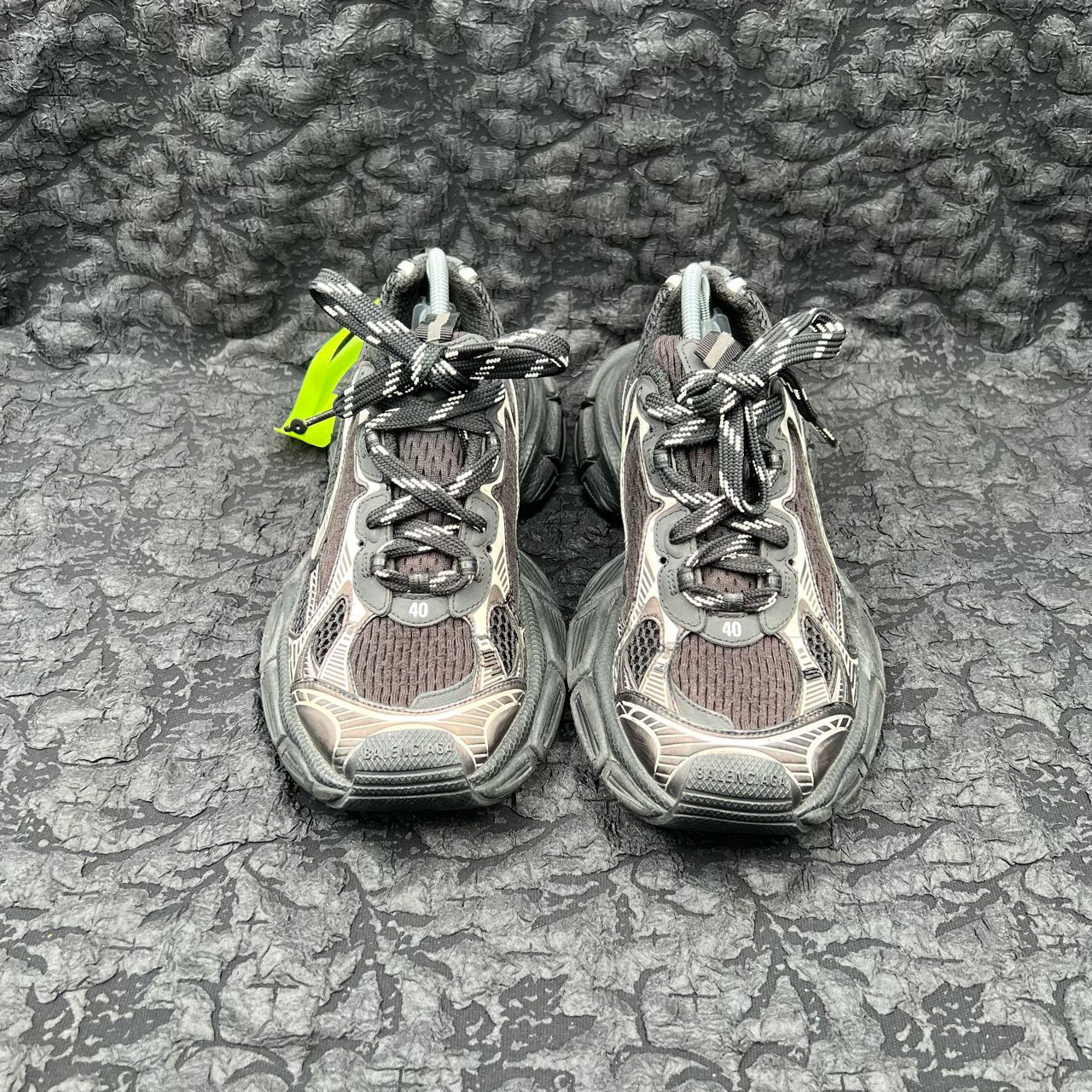 90新 Balenciaga/巴黎世家 3XL 黑银老爹鞋 40码/9新/无配件