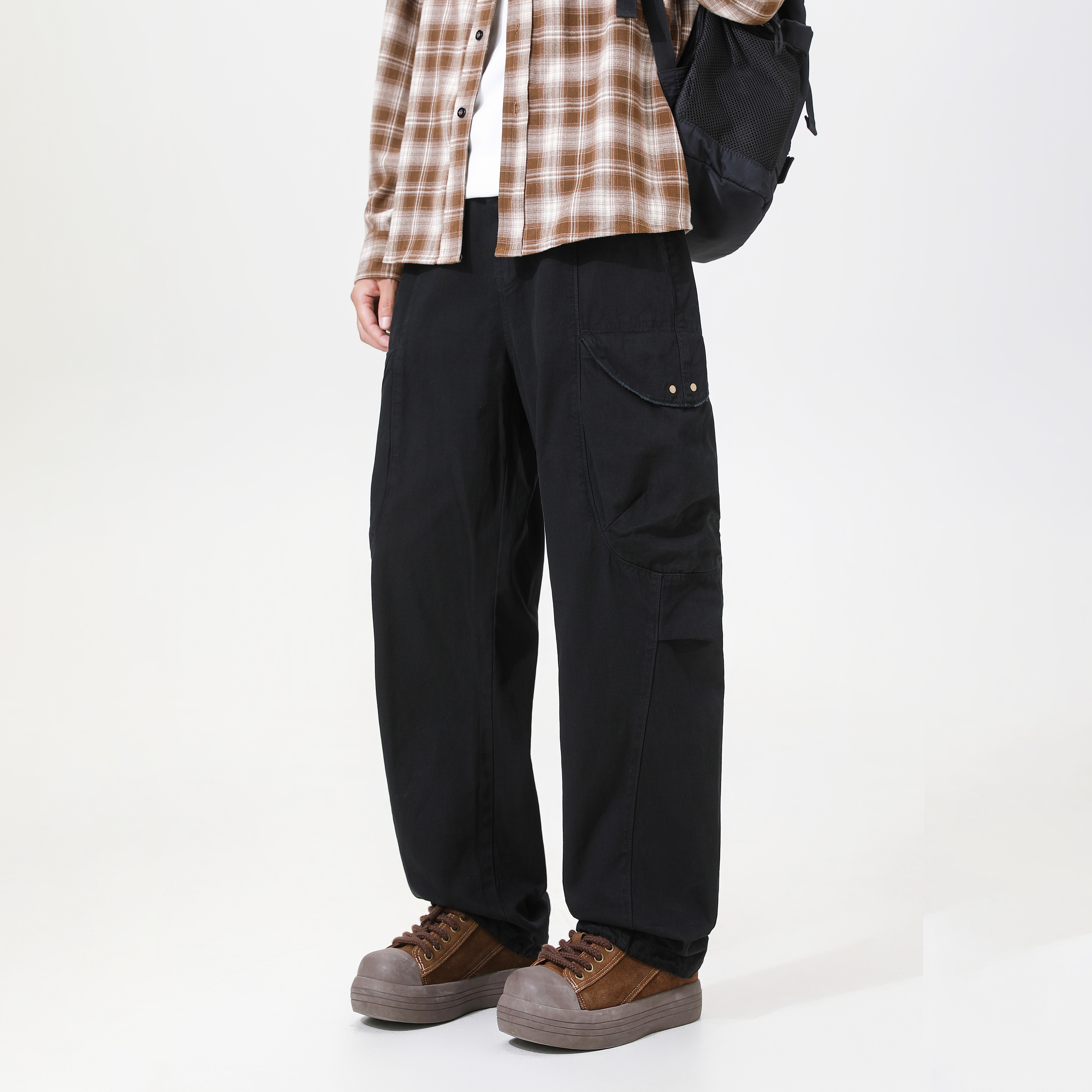 【cityboy】秋季工装大口袋宽松百搭款休闲工装长裤26208