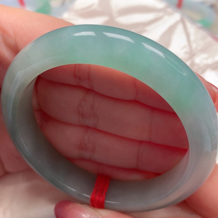 翡翠手镯未镶嵌冰蓝绿30