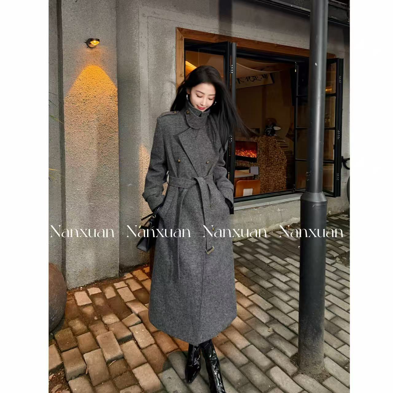 【南萱】【柏林生活】冬季长款女中长款时尚气质款羽绒外套5DWJJ10840