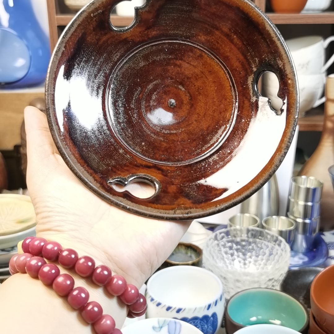 紫砂茶案陶瓷杯子碟子碗静