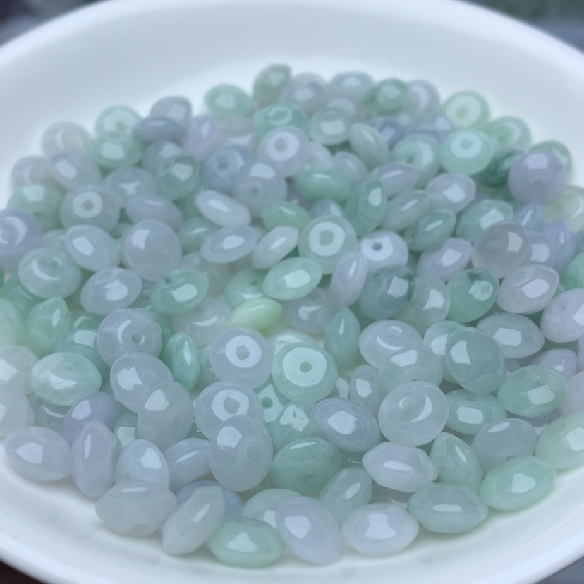 【闪购商品】翡翠手链未镶嵌卡3.6乘7.6冰飞碟珠40个