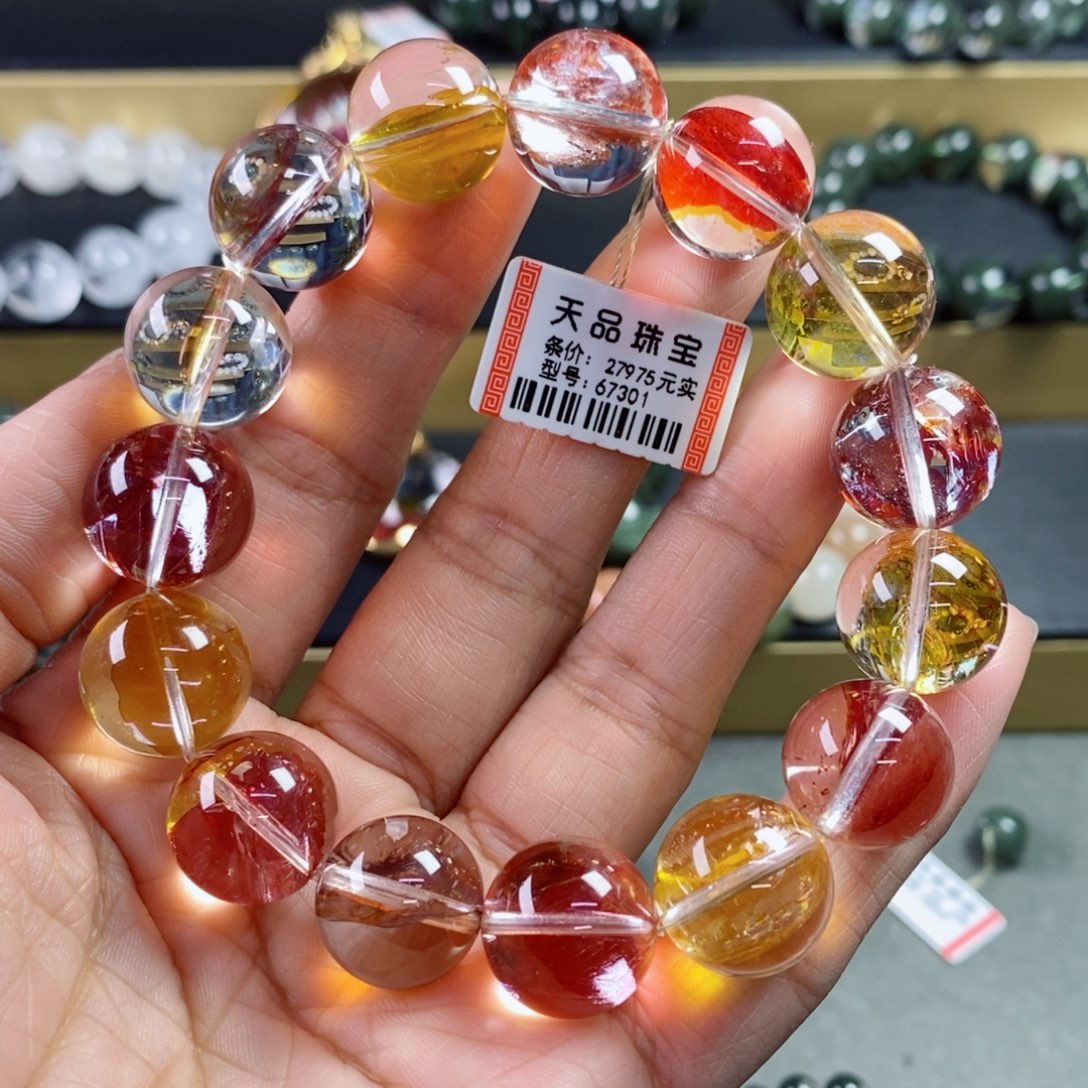 水晶手链未镶嵌锦鲤胶花手链67301