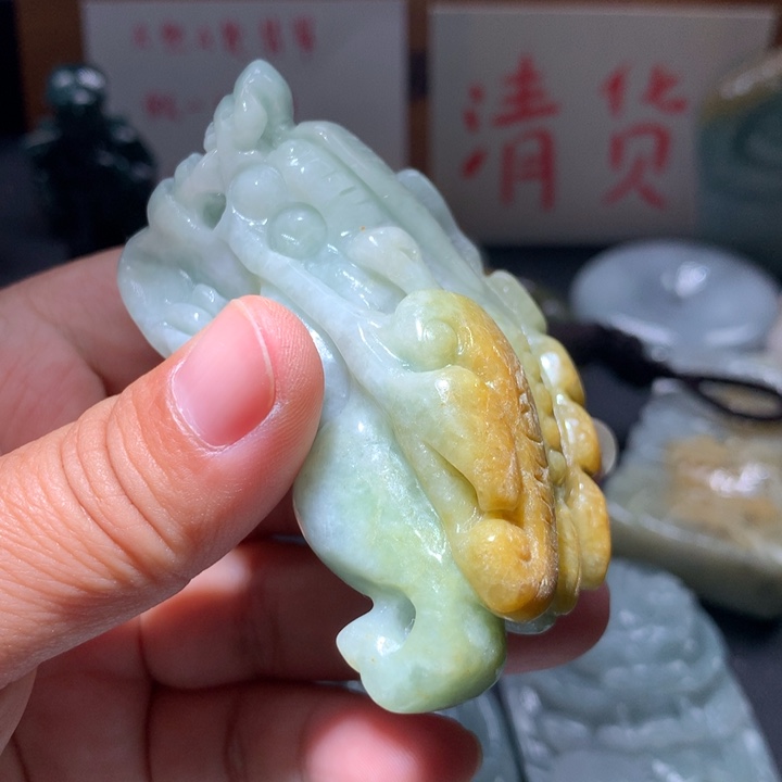 翡翠未镶嵌颈饰保真天然A货翡翠