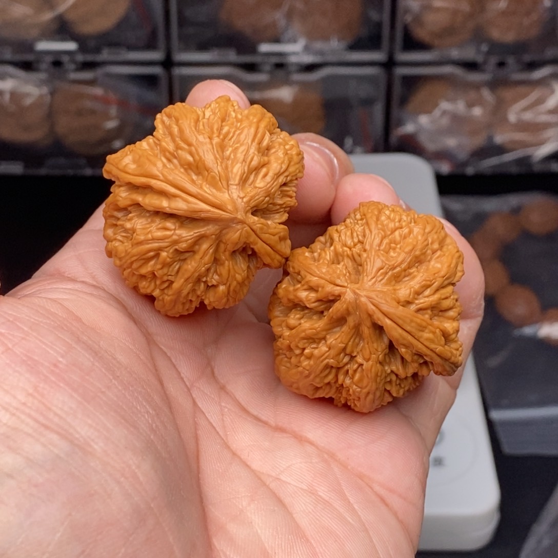 核桃把件 平谷大粗筋半壁