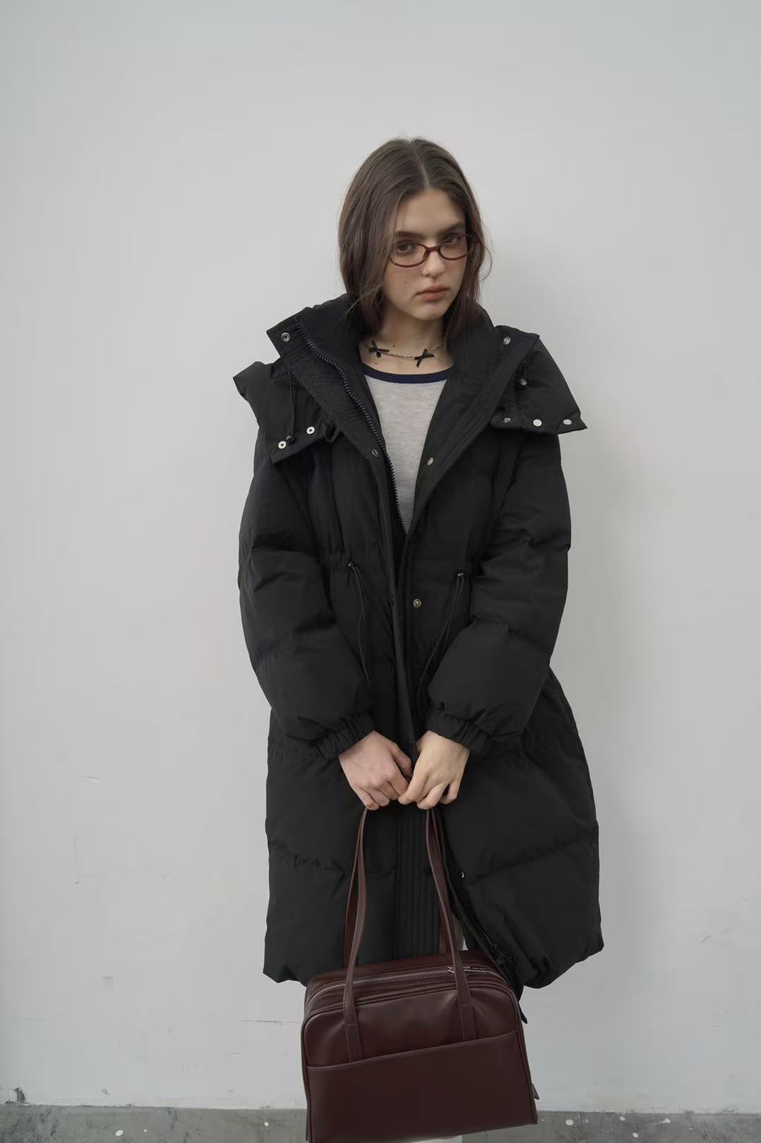 正品漫步家新款羽绒服女款中长款冬季外套小个子爆款5058