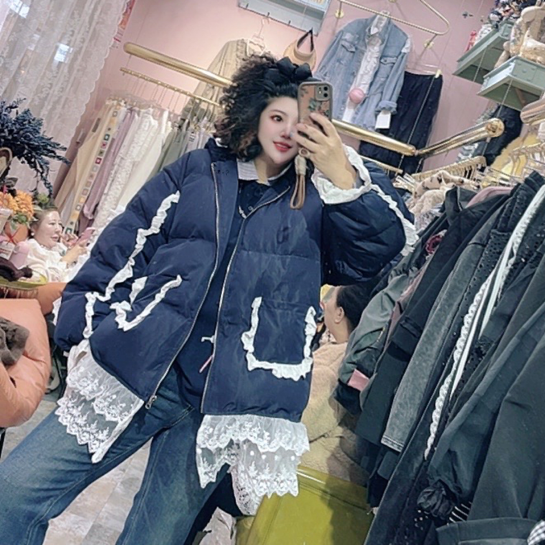 蕾丝花边短款棒球服外套百搭复古时尚设计女款