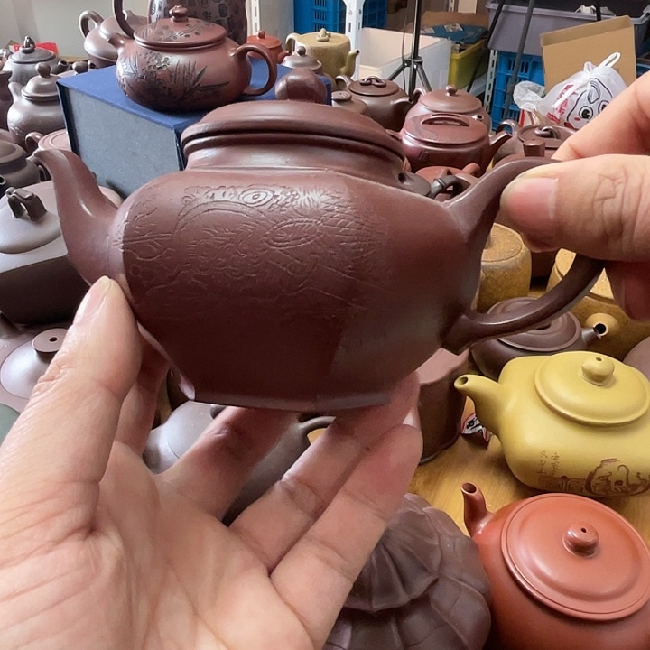 紫砂茶壶紫砂壶笑樱六方