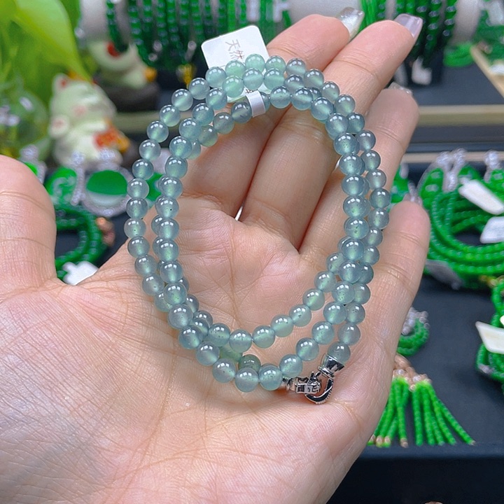 翡翠颈饰未镶嵌用****6圆珠项链5