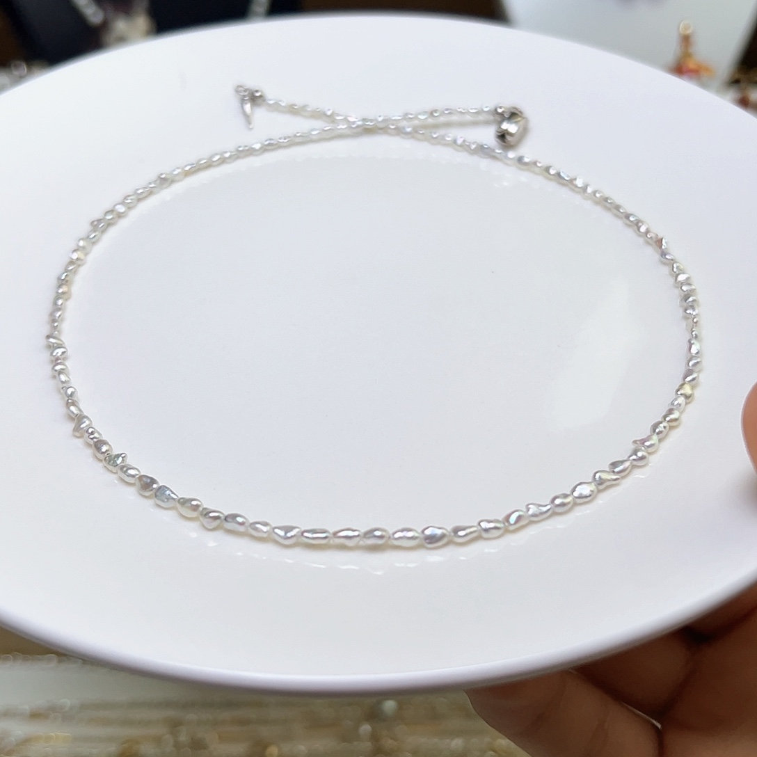 海水珍珠银S925镶嵌颈饰