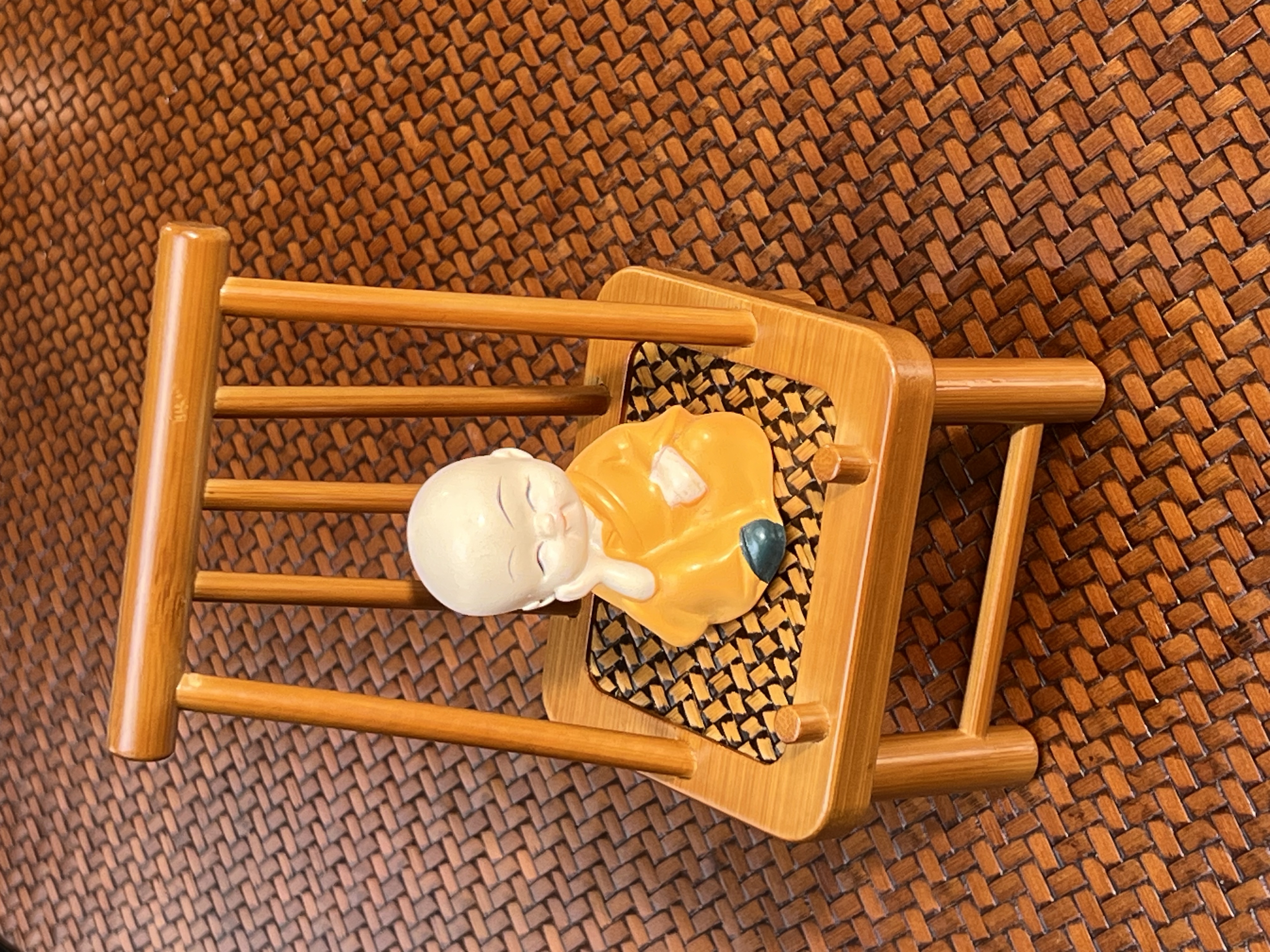 高山楠竹茶具手机架展示架茶台杯架微盆景摆件底座零配件怀秀竹椅