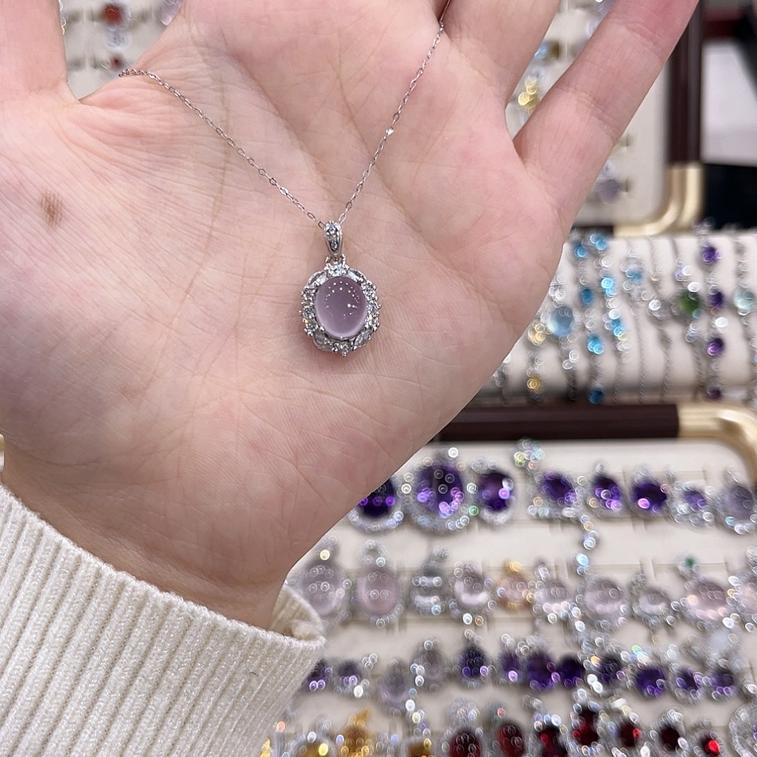 颈饰紫晶银S925镶嵌