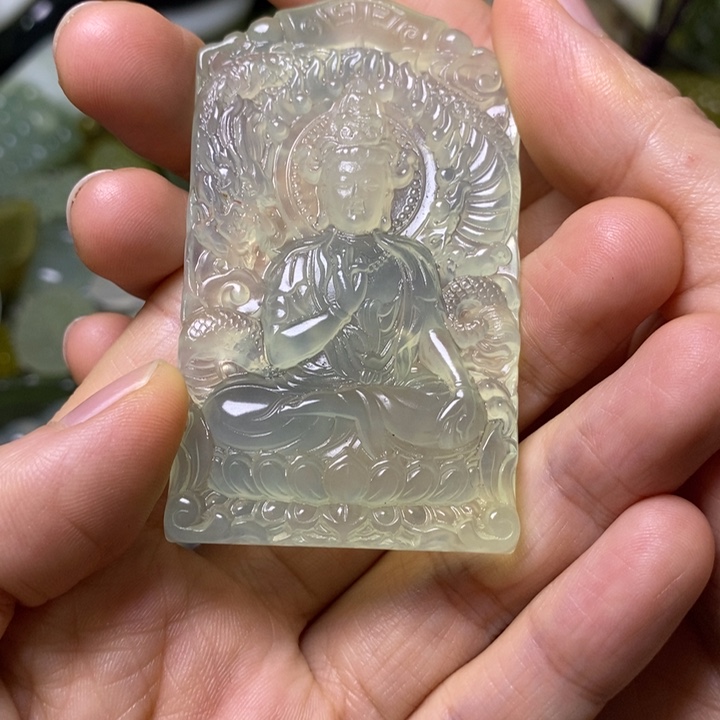 岫玉未镶嵌岫玉挂件董*