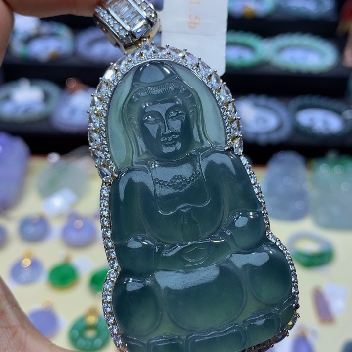 翡翠手链银S925镶嵌翡翠