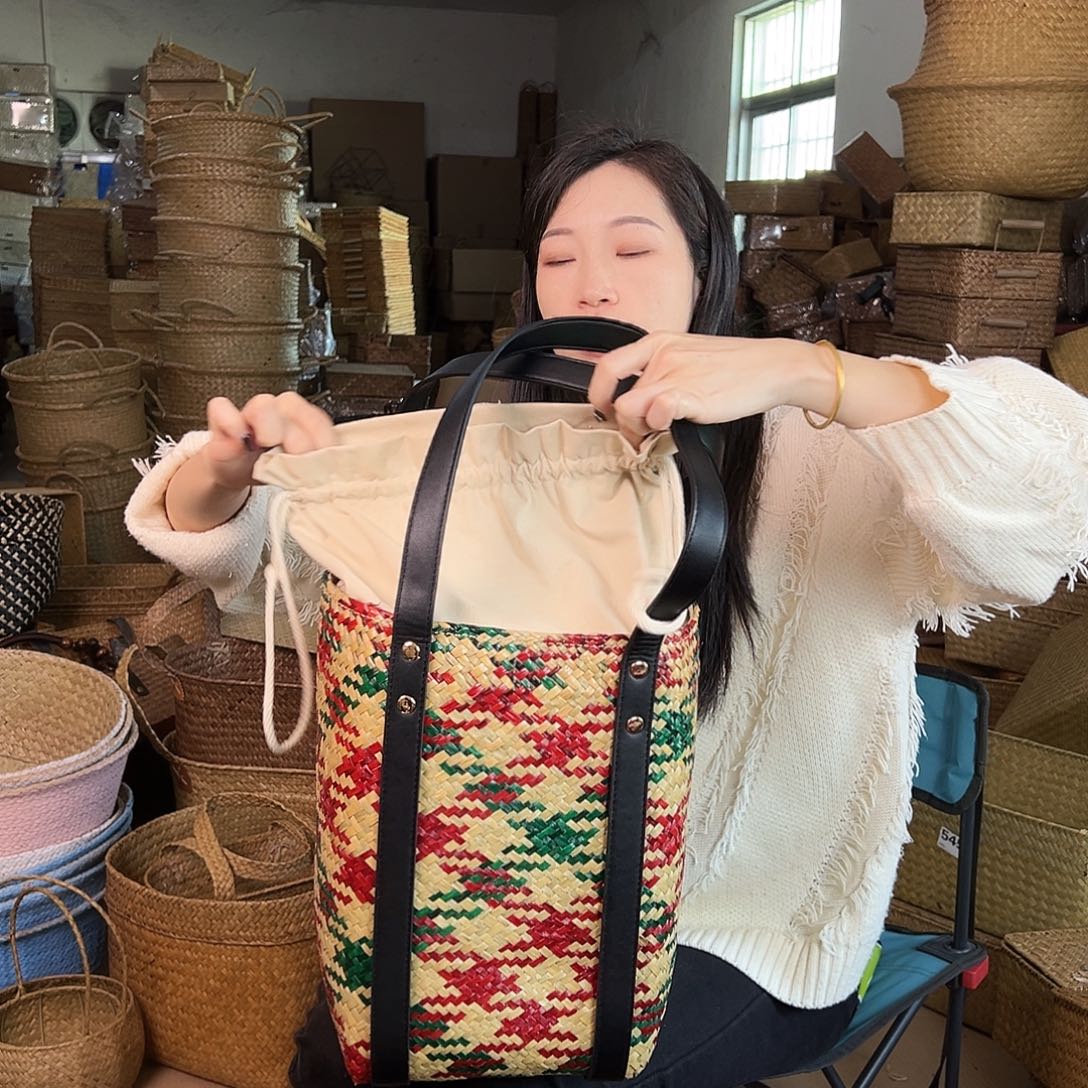 草编草编包/草编收纳盒带瑕疵