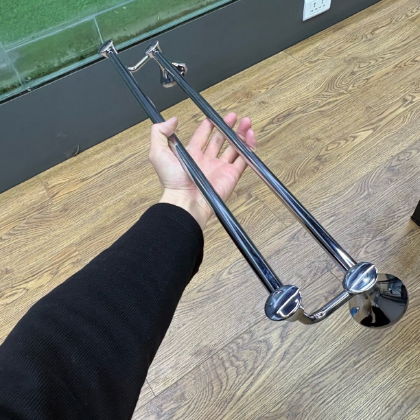 加厚304不锈钢双杆卫生间浴室毛巾架