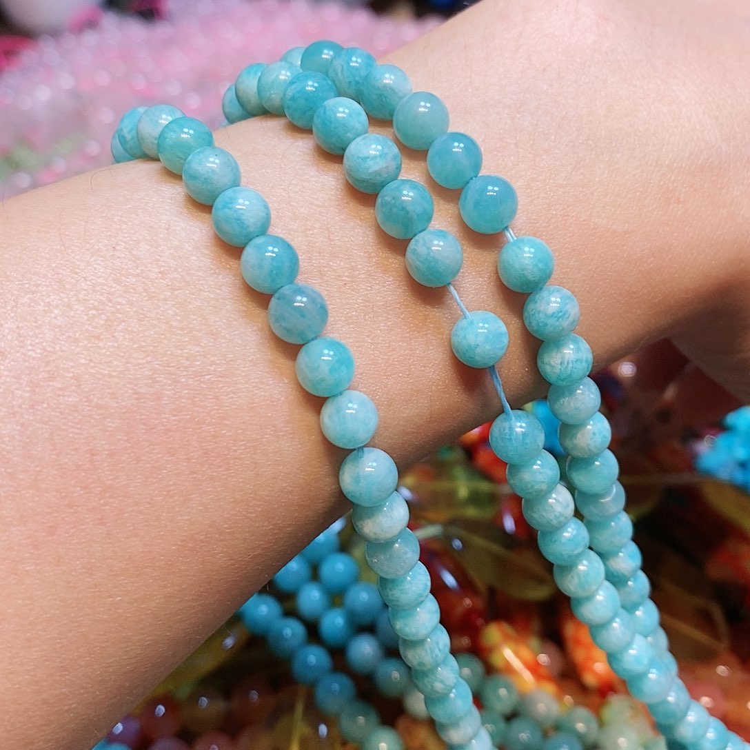 玛瑙/玉髓散珠天然天河6mm一条